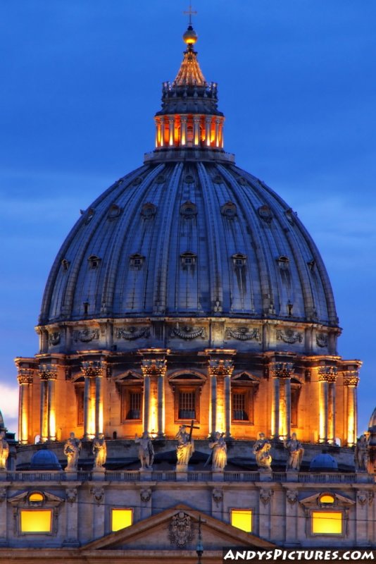 St. Peters Basilica at Night - Vatican City