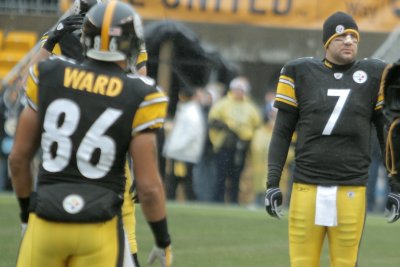 Pittsburgh Steelers WR Hines Ward with QB Ben Roethlisberger