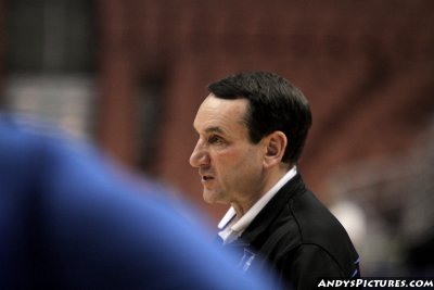 Duke head coach Mike Krzyzewski