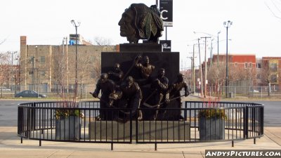 Chicago Blackhawks statue at the United Center - Chicago, IL