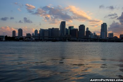 Sunset on the Miami skyline