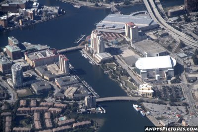 Aerial of the St. Pete Times Forum in Tampa, FL