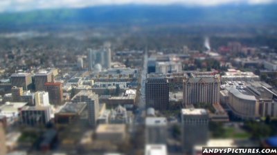 Aerial of San Jose, CA (miniature effect)