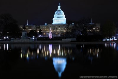 The Capitol at night