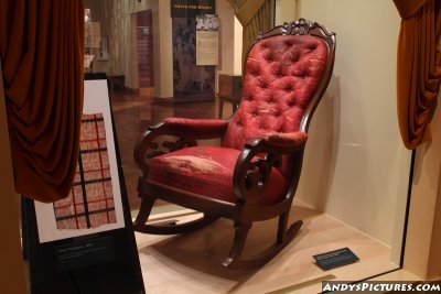 Rocking chair that Lincoln was assassinated in