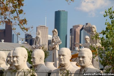 Giant Beatles statues & Presidential Heads - Houston, TX