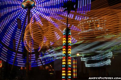 Arizona State Fair Rides at Night