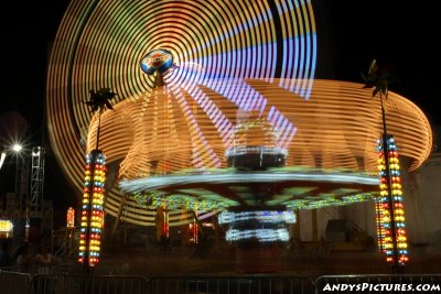 Arizona State Fair Rides at Night