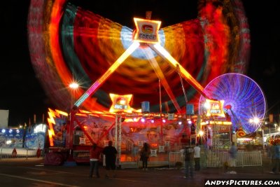 Arizona State Fair Rides at Night
