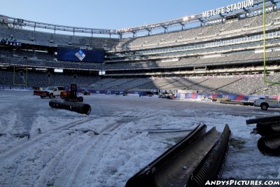 MetLife Stadium after freak October snowstorm