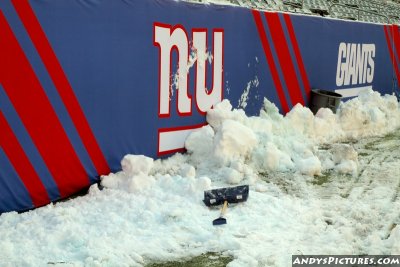 MetLife Stadium after freak October snowstorm