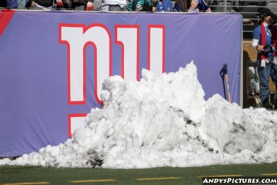 MetLife Stadium after freak October snowstorm