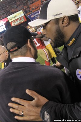 The head coaches - 49ers' Jim Harbaugh and the Steelers' Mike Tomlin