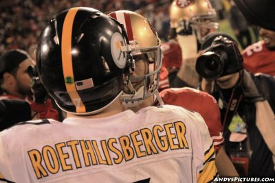 Pittsburgh Steelers QB Ben Roethlisberger and San Francisco 49ers QB Alex Smith