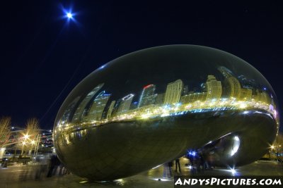 Chicago's Bean at Night