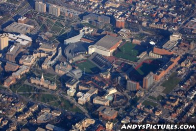 Aerial of the University of Cincinnati campus