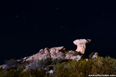 Camel Rock at Night