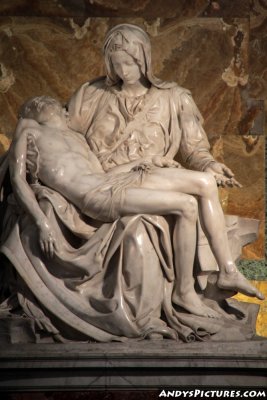 Michelangelo's Pietà - inside St. Peter's Basilica