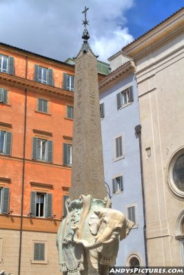 Berninis Elephant Obelisk, Piazza Minerva - Rome, Italy