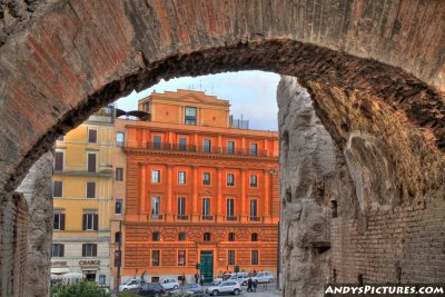 View of Roman apartment from the Colosseum