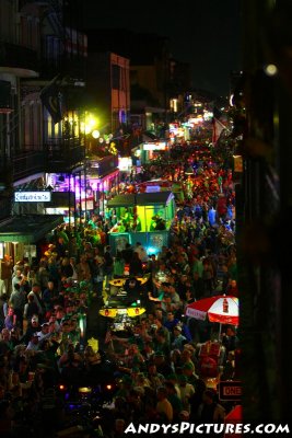 Bourbon Street at Night (St. Patrick's Day Parade)