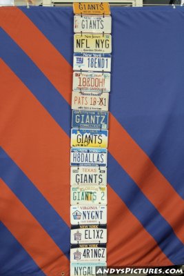 NY Giants license plates
