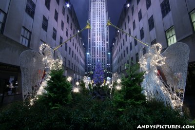 New York City Christmas at night
