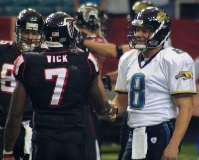 Michael Vick - 2001 #1 Draft Pick with Mark Brunell
