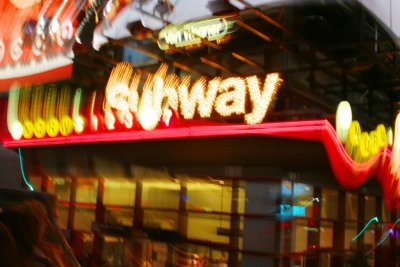 Entrance to Subway in Times Square