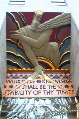 Sculpture in front of Rockefeller Center