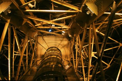 Looking up inside the Statue of Liberty