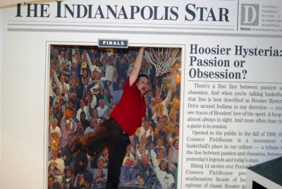 On the cover of the Indianapolis Star newspaper - look at the hang time!