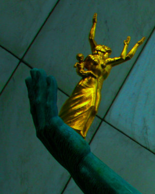 Spirit of Detroit statue outside of the City - County Building in Downtown Detroit