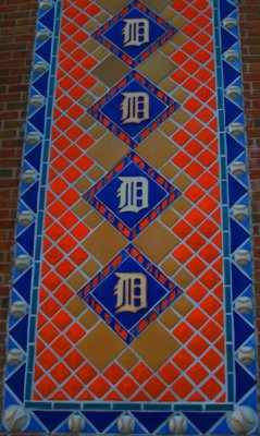 Tiles of Comerica Park in Detroit, Michigan.