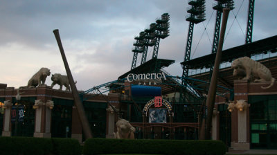 Comerica Park in Detroit, Michigan.