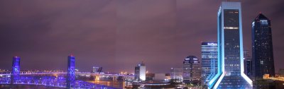 Panorama of Jacksonville at night