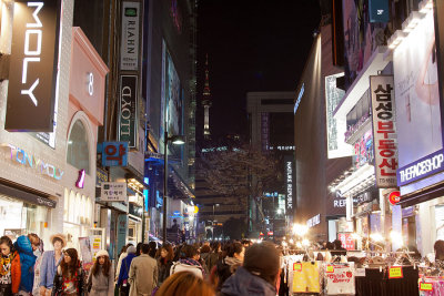 Seoul streets at night