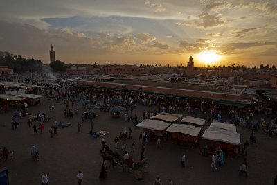 Jamaa el Fna sunset, Marrakesh