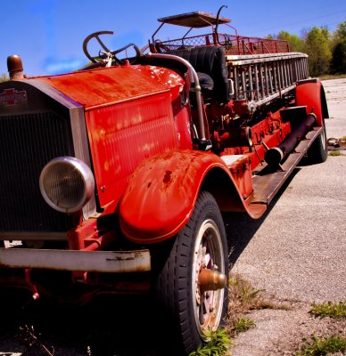 10.  Very old fire truck