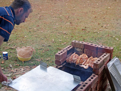 Some chicken to be smoked