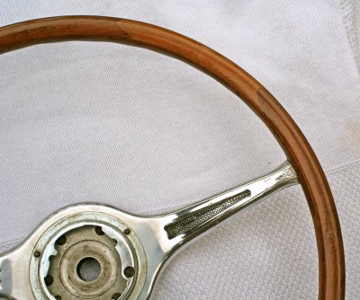 Original Porsche Carrera 2 teak steering wheel