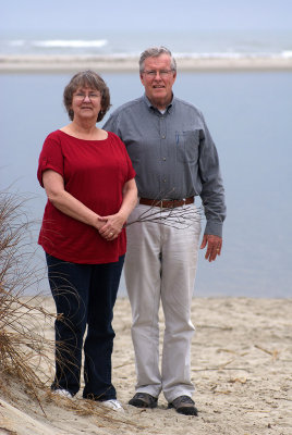 Zuie and Jim at Sullivan's Island beach