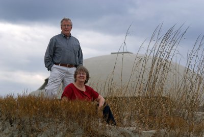 Zuie and Jim at Sullivan's Island beach