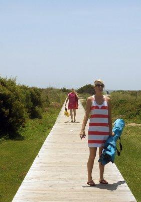 On the walk to the beach at Sullivan's Island