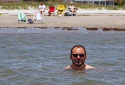Dan enjoying the water at Sullivans Island