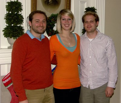 Dan, Sarah, and Tim on Christmas day 2007