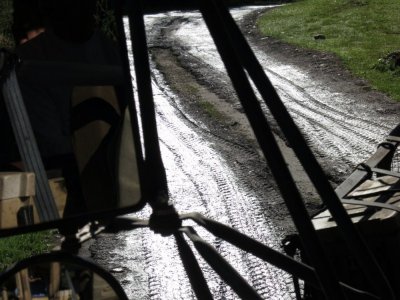 Fake mud tracks, AK safari ride (they're concrete)