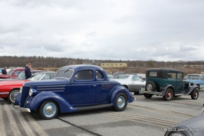 1936 Ford 5 Window Coupe & Model A 2dr Sedan