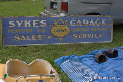 Sykes Garage Ford V8 Sign