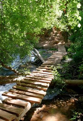 Bridge to Navajo Falls